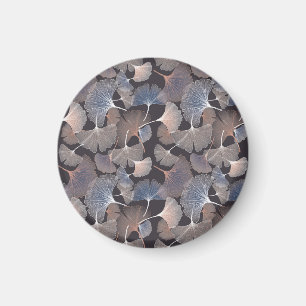 Ginkgo leaves: elegant natural pattern. magnet