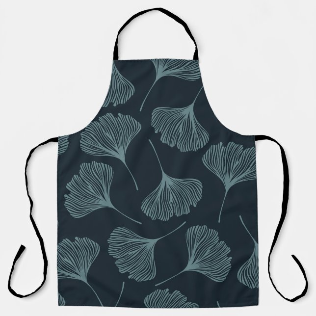 Ginkgo Leaves: Elegant Seamless Pattern. Apron (Front)