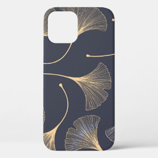 Ginkgo Leaves Seamless Floral Pattern iPhone 12 Case