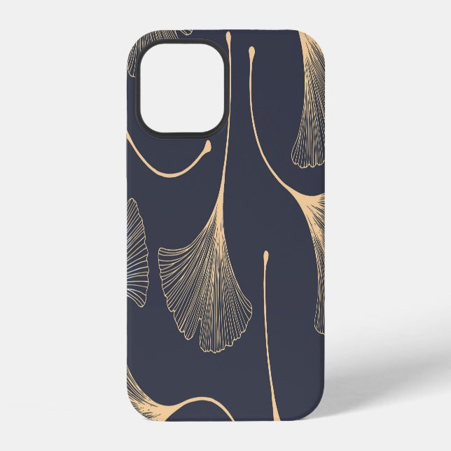 Ginkgo Leaves Seamless Floral Pattern iPhone Case (Back)