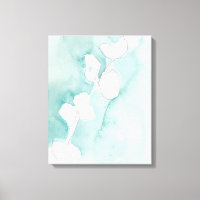 Ginkgo on Dusty Teal - White