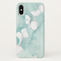 Ginkgo on Dusty Teal - White