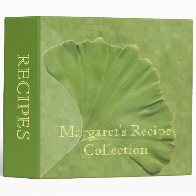Ginkgo Recipe Binder (Front/Spine)