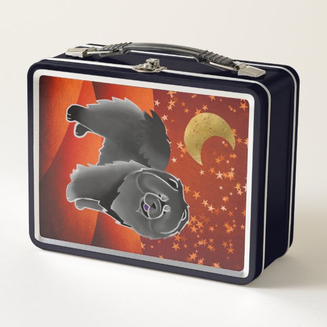 GINKGO the black chow -Metal lunch box  (Front)