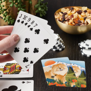 GINKGO the Chow by Mt. Hood RED Playing Cards