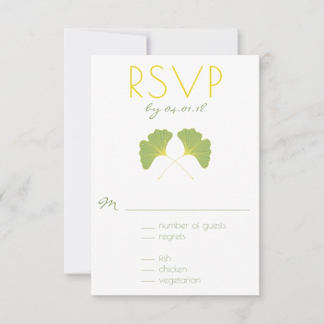 Ginkgo Tree Spring Green RSVP 2 (Front)