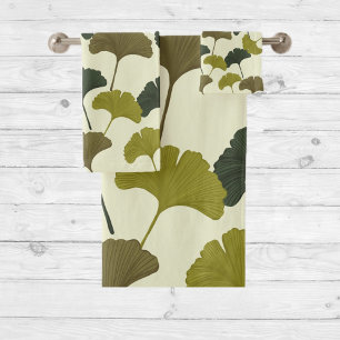 Ginko Bilbao Leaves Bath Towel Set