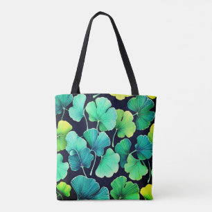 Ginko biloba leaves tote bag
