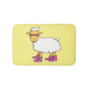 Ginny the sheep bath mat