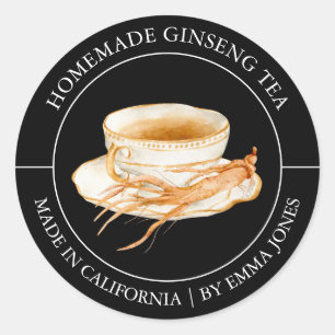 Ginseng Tea Modern label