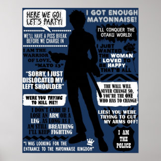 Gintama  Hijikata Toshiro Quotes Poster