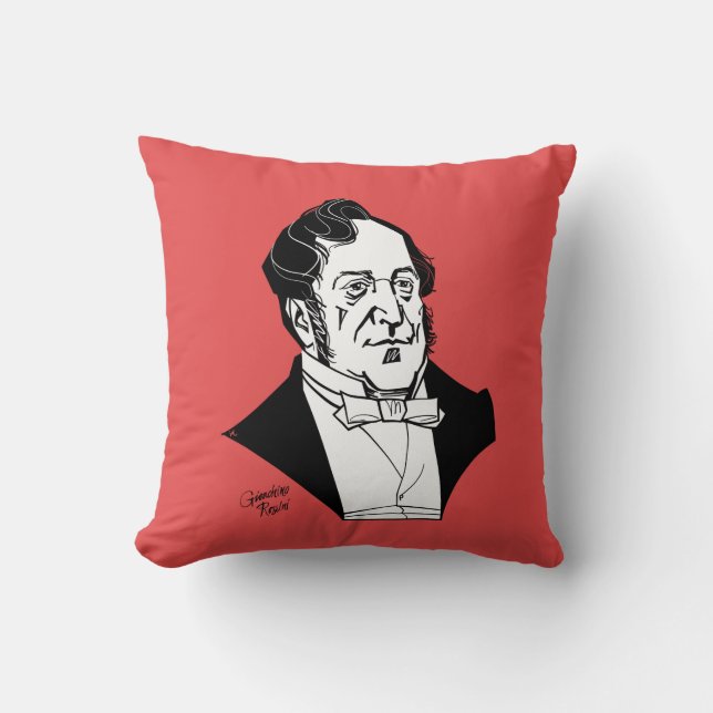 Gioachino Rossini Throw Pillow (Front)