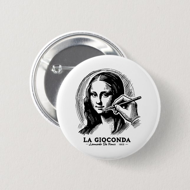 Gioconda 2 Inch Round Button (Front & Back)