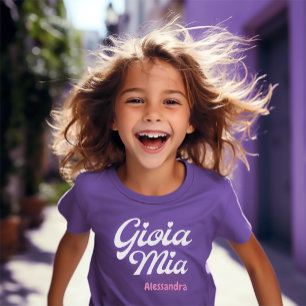 Gioia Mia Italian My Joy Affectionate Term Purple T-Shirt
