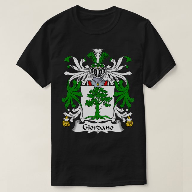 Giordano Coat of Arms Family Crest  T-Shirt (Design Front)