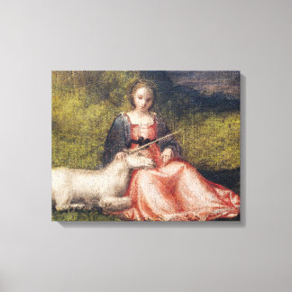 Giorgione's Woman with Unicorn (1510) Canvas Print
