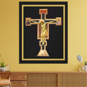 Giotto's Crucifix circa 1290 - 1295 sympathy wall  Canvas Print