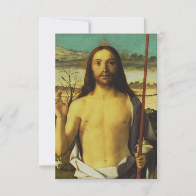 Giovanni Bellini’s Christ Blessing Holy Card (Front)