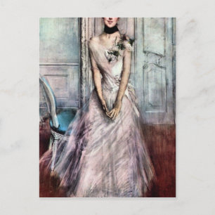Giovanni Boldini - White pastel picture Postcard