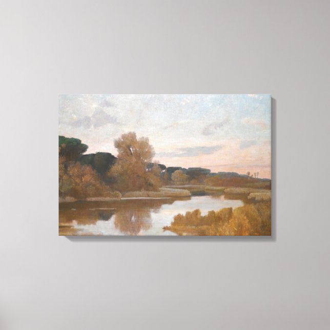 Giovanni Costa.- Castel Fusano Canvas Print (Front)
