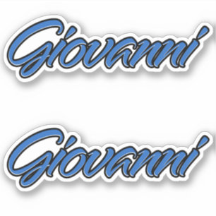 Giovanni Nom bleu Autocollant Sticker Stickerset
