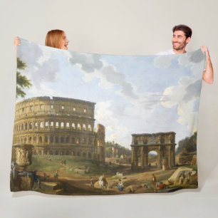 Giovanni Paolo Panini View of the Colosseum Fleece Blanket
