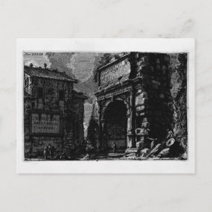 Giovanni Piranesi-Veduta with Arch of Titus Postcard