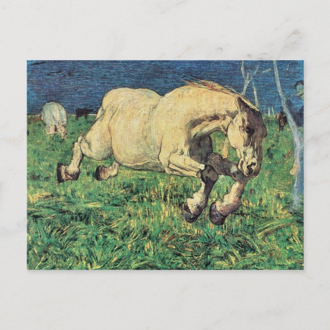 Giovanni Segantini - Galloping horse Postcard (Front)