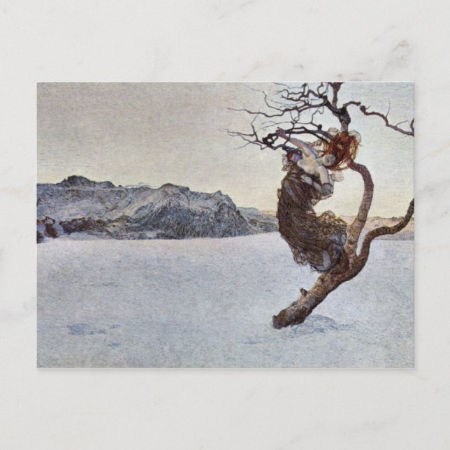 Giovanni Segantini - The evil mothers Postcard (Front)