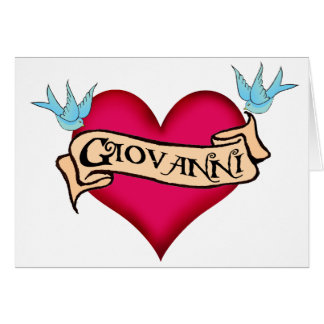 Giovanni - tatouage fait sur commande de coeur
