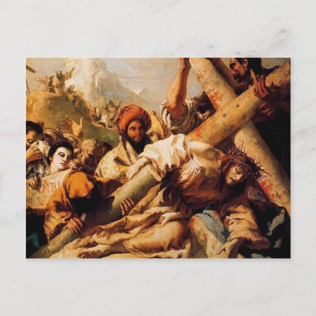 Giovanni Tiepolo-Christ's Fall on way to Calvary Postcard (Front)