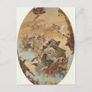 Giovanni Tiepolo:Transportation of the Holy House Postcard