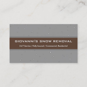 "Giovanni's Snow Removal" Business Card