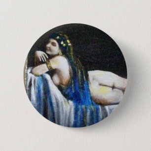 GIPSY BLUE 2 INCH ROUND BUTTON