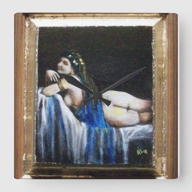 GIPSY BLUE SQUARE WALL CLOCK (Front)