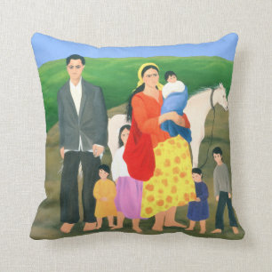 Gipsy Family 1986 Throw Pillow