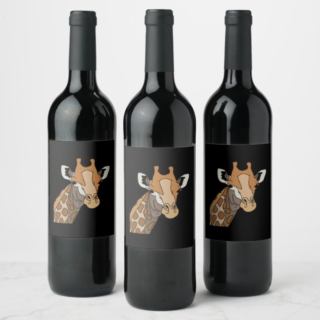 gir7animal giraffe wine label (Bottles)