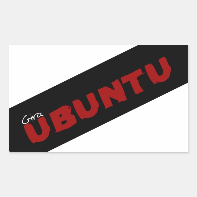 "Gira Ubuntu"  African philosophy Sticker (Front)