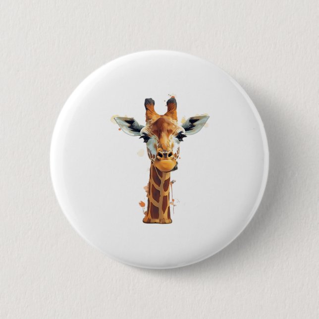 Giraaffe Essential T-Shirt_3 2 Inch Round Button (Front)
