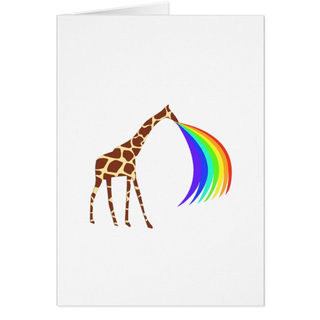 Girafe aboyant un arc-en-ciel (Devant)