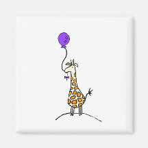 Girafe avec aimant à ballon