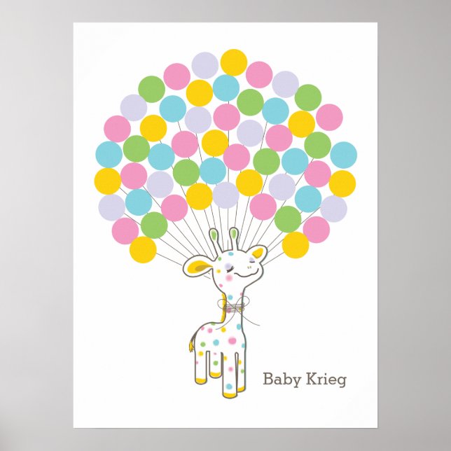 Girafe Bébé | Impression du livre d'or pour Baby S (Devant)