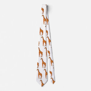 Girafe dessinant la cravate colorée
