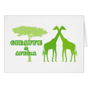 Girafe en Afrique (Vert)