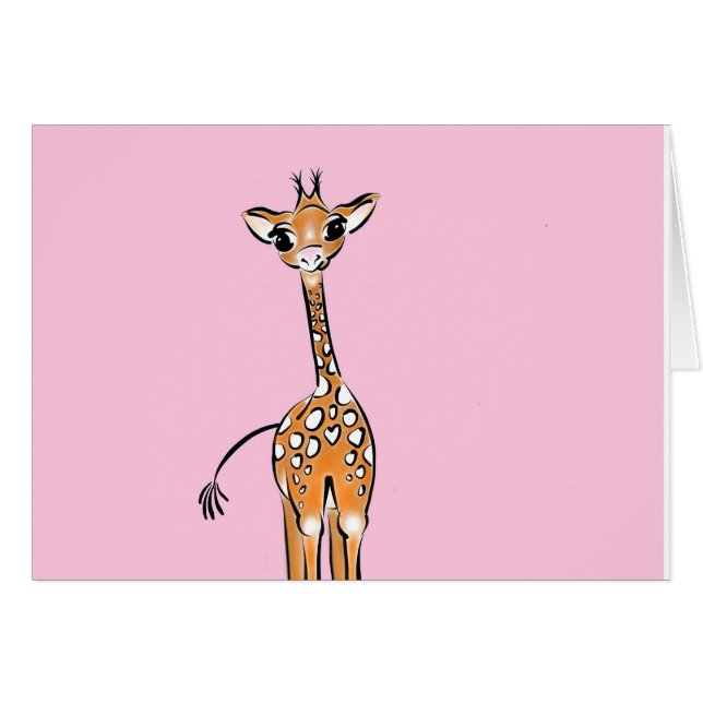 Girafe en croûte rose (Devant horizontal)