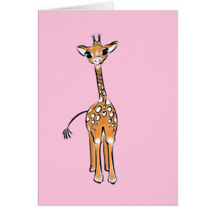 Girafe en croûte rose