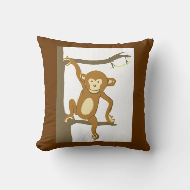 Girafe Et Singe Américain MoJo Coussin (Recto)