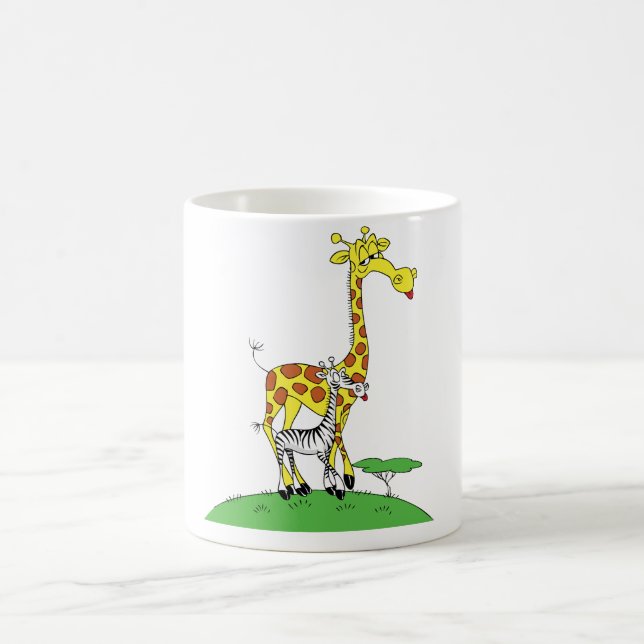 Girafe et une tasse de zèbre (Centre)