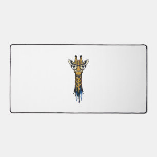 Girafe Gravé Vintage Avec Design De Lunettes_1