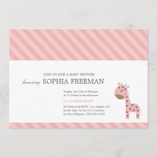 GIRAFE   INVITATION BABY SHOWER